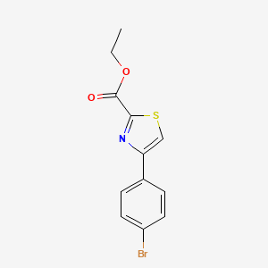 Chemical structure of Ethyl 4-(4-Bromophenyl)thiazole-2-carboxylate