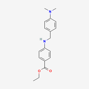 Chemical structure of ETHYL 4-(4-(DIMETHYLAMINO)BENZYLAMINO)BENZOATE