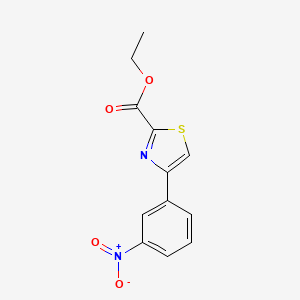 Chemical structure of Ethyl 4-(3-Nitrophenyl)thiazole-2-carboxylate