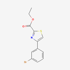 Chemical structure of Ethyl 4-(3-Bromophenyl)thiazole-2-carboxylate