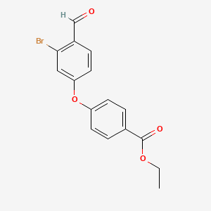Chemical structure of Ethyl 4-(3-bromo-4-formylphenoxy)benzoate