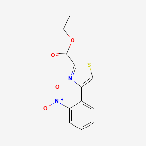 Chemical structure of Ethyl 4-(2-Nitrophenyl)thiazole-2-carboxylate
