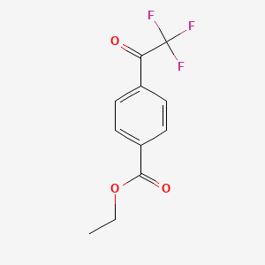 Chemical structure of Ethyl 4-(2,2,2-Trifluoroacetyl)benzoate