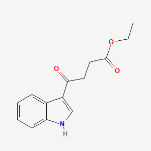 Chemical structure of Ethyl 4-(1H-indol-3-yl)-4-oxobutanoate