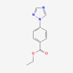 Chemical structure of Ethyl 4-(1H-1,2,4-triazol-1-yl)benzoate