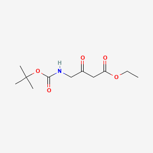 Chemical structure of Ethyl 4-((tert-butoxycarbonyl)amino)-3-oxobutanoate