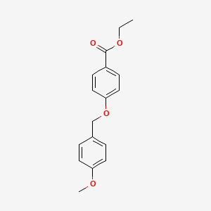 Chemical structure of Ethyl 4-(4-methoxybenzyloxy)benzoate