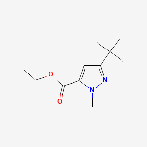 Chemical structure of Ethyl 3-tert-Butyl-1-methylpyrazole-5-carboxylate