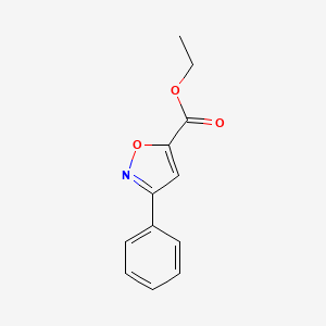 Chemical structure of Ethyl 3-phenylisoxazole-5-carboxylate