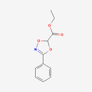 Chemical structure of Ethyl 3-phenyl-1,4,2-dioxazole-5-carboxylate