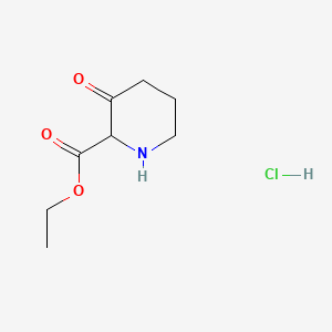 Chemical structure of Ethyl 3-oxopiperidine-2-carboxylate hydrochloride