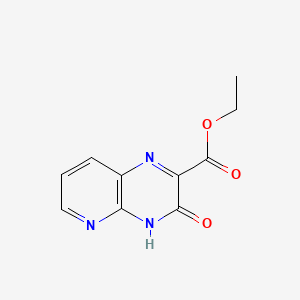 Chemical structure of Ethyl 3-oxo-3,4-dihydropyrido[2,3-b]pyrazine-2-carboxylate