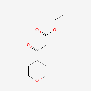 Chemical structure of Ethyl 3-(oxan-4-yl)-3-oxopropanoate