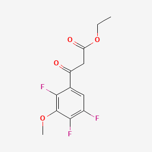 Chemical structure of Ethyl 3-oxo-3-(2,4,5-trifluoro-3-methoxyphenyl)propanoate