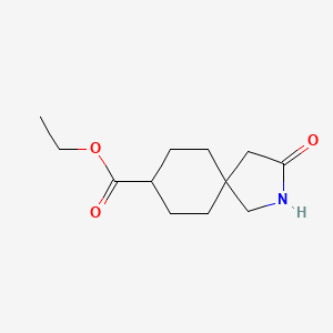 Chemical structure of Ethyl 3-oxo-2-azaspiro[4.5]decane-8-carboxylate