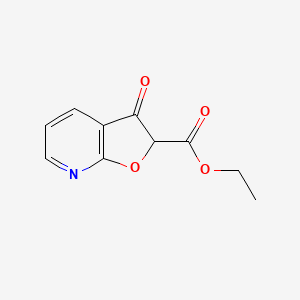 Chemical structure of Ethyl 3-oxo-2,3-dihydrofuro[2,3-b]pyridine-2-carboxylate