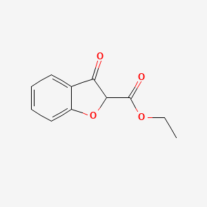 Chemical structure of Ethyl 3-oxo-2,3-dihydrobenzofuran-2-carboxylate