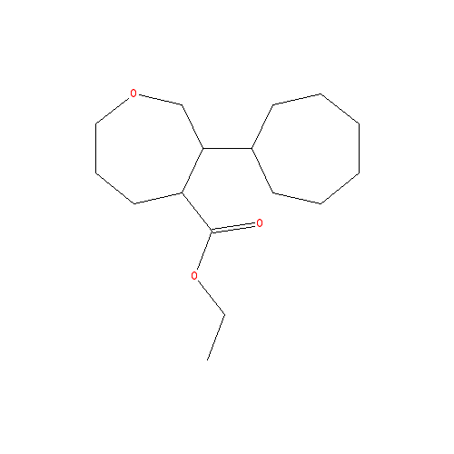 Chemical structure of ethyl 3-oxabicyclo[4.1.0]heptane-7-carboxylate