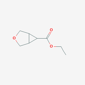 Chemical structure of Ethyl 3-oxa-bicyclo[3.1.0]hexane-6-carboxylate