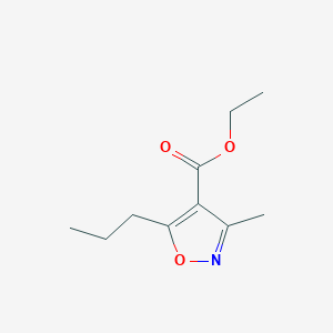 Chemical structure of Ethyl 3-Methyl-5-Propylisoxazole-4-Carboxylate