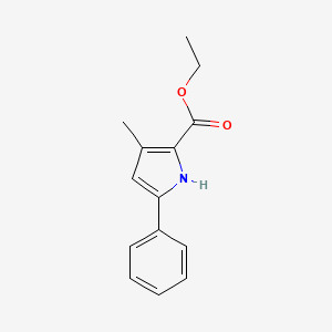 Chemical structure of Ethyl 3-methyl-5-phenyl-1H-pyrrole-2-carboxylate