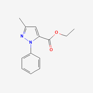 Chemical structure of Ethyl 3-methyl-1-phenylpyrazole-5-carboxylate