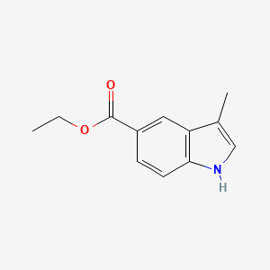 Chemical structure of Ethyl 3-methyl-1H-indole-5-carboxylate