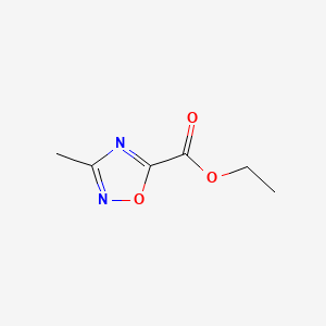 Chemical structure of Ethyl 3-methyl-1,2,4-oxadiazole-5-carboxylate