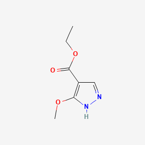 Chemical structure of Ethyl 3-methoxy-1H-pyrazole-4-carboxylate