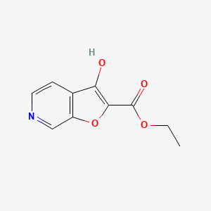 Chemical structure of Ethyl 3-Hydroxyfuro[2,3-c]pyridine-2-carboxylate