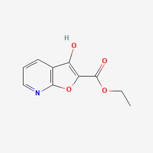 Chemical structure of Ethyl 3-Hydroxyfuro[2,3-B]Pyridine-2-Carboxylate