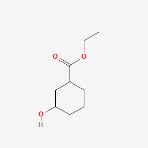 Chemical structure of Ethyl 3-hydroxycyclohexanecarboxylate