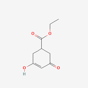 Chemical structure of Ethyl 3-hydroxy-5-oxocyclohex-3-enecarboxylate
