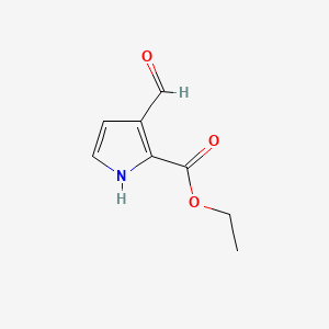 Chemical structure of Ethyl 3-formyl-1H-pyrrole-2-carboxylate