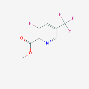 Chemical structure of Ethyl 3-Fluoro-5-(trifluoromethyl)pyridine-2-carboxylate