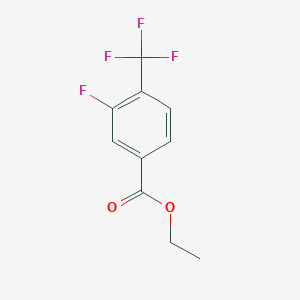 Chemical structure of Ethyl 3-fluoro-4-(trifluoromethyl)benzoate