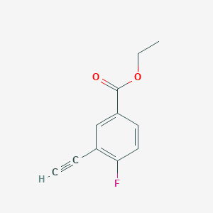 Chemical structure of Ethyl 3-ethynyl-4-fluorobenzoate