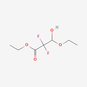 Chemical structure of Ethyl 3-Ethoxy-2,2-difluoro-3-hydroxypropionate