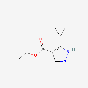 Chemical structure of Ethyl 3-Cyclopropylpyrazole-4-carboxylate
