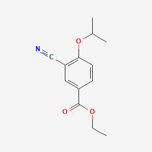 Chemical structure of ethyl 3-cyano-4-isopropoxybenzoate