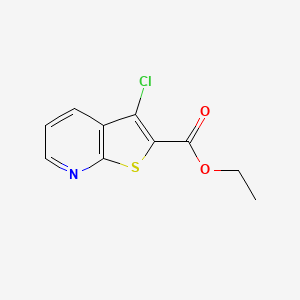Chemical structure of Ethyl 3-chlorothieno[2,3-b]pyridine-2-carboxylate