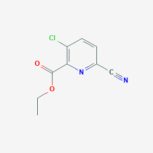 Chemical structure of Ethyl 3-chloro-6-cyanopicolinate