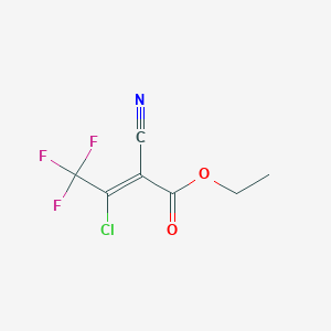 Chemical structure of Ethyl 3-chloro-2-cyano-4,4,4-trifluorobut-2-enoate