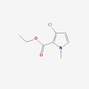 Chemical structure of Ethyl 3-chloro-1-Methyl-1H-pyrrole-2-carboxylate