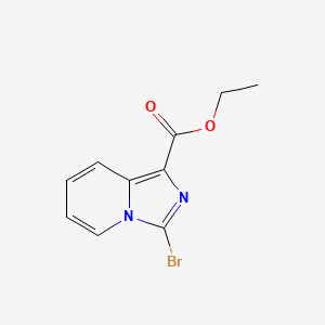 Chemical structure of Ethyl 3-bromoimidazo[1,5-a]pyridine-1-carboxylate