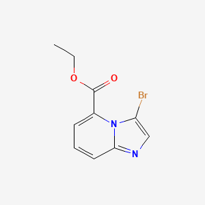 Chemical structure of Ethyl 3-bromoimidazo[1,2-a]pyridine-5-carboxylate