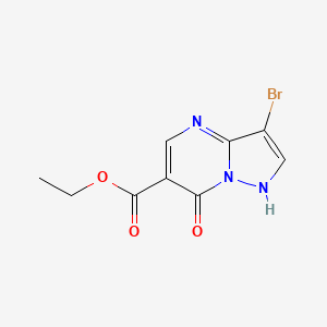 Chemical structure of Ethyl 3-bromo-7-hydroxypyrazolo[1,5-a]pyrimidine-6-carboxylate