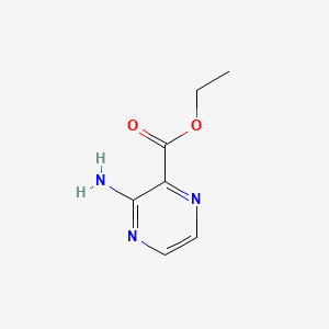 Chemical structure of ethyl 3-aminopyrazine-2-carboxylate