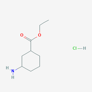 Chemical structure of Ethyl 3-aminocyclohexanecarboxylate hydrochloride