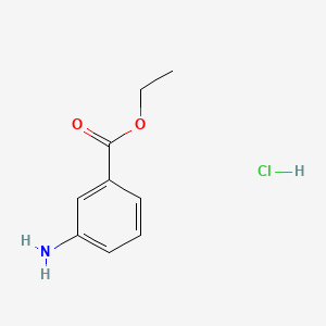 Chemical structure of Ethyl 3-aminobenzoate dihydrochloride